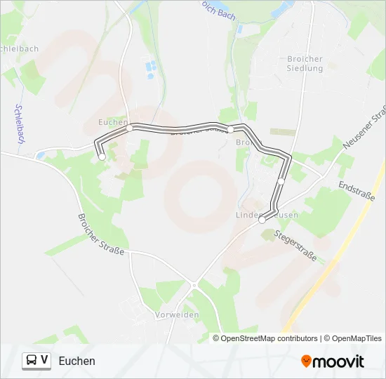 V Bus Line Map