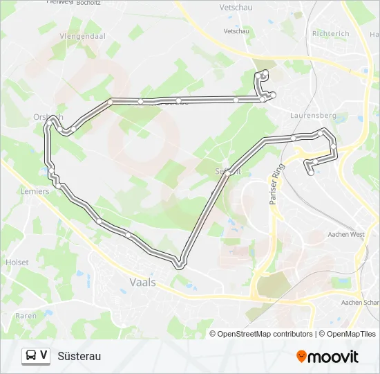 V Bus Line Map