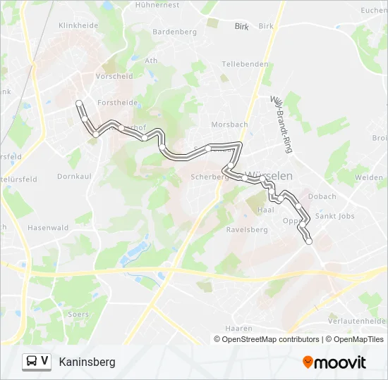 V Bus Line Map