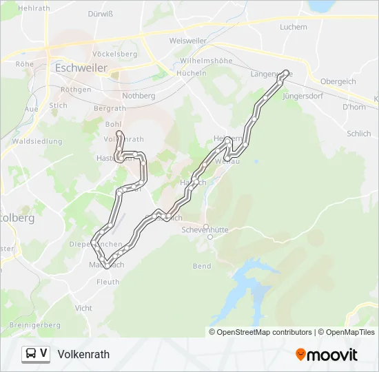 V Bus Line Map