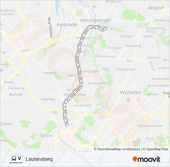 V bus Line Map