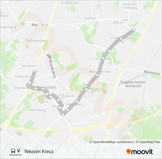 V Bus Line Map