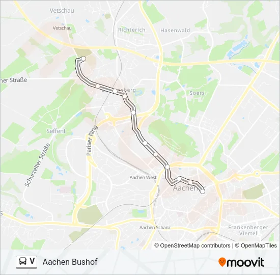 V Bus Line Map