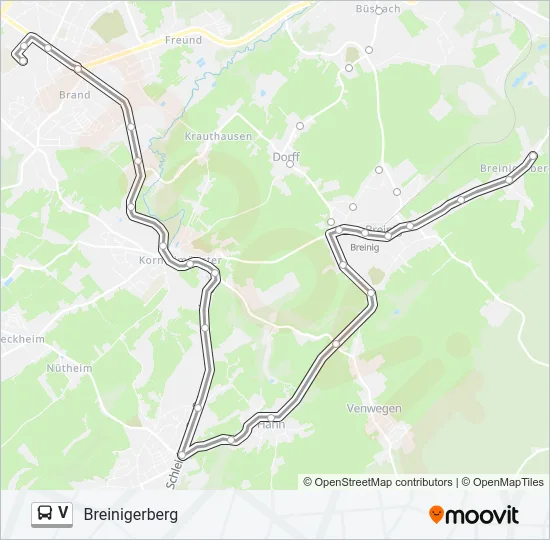 V Bus Line Map