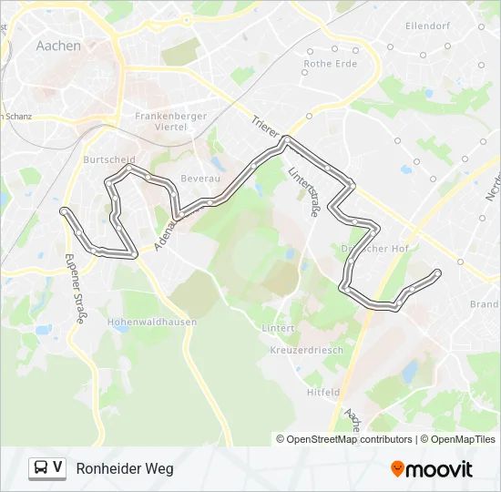 V Bus Line Map