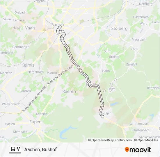 V Bus Line Map