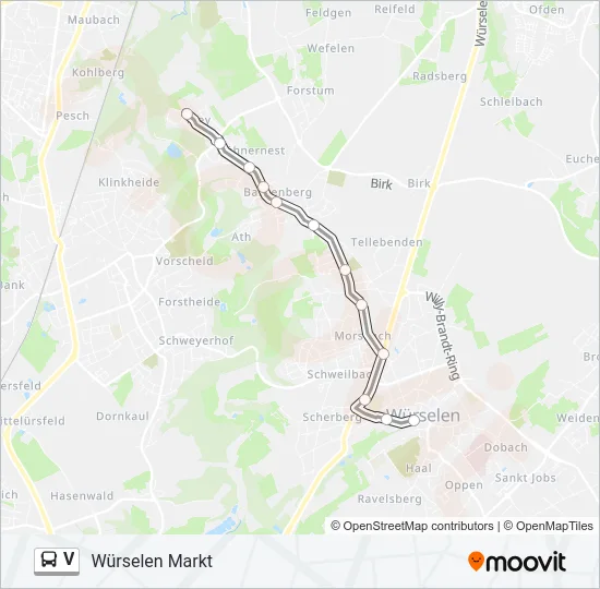 V Bus Line Map