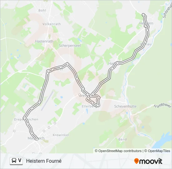 V Bus Line Map