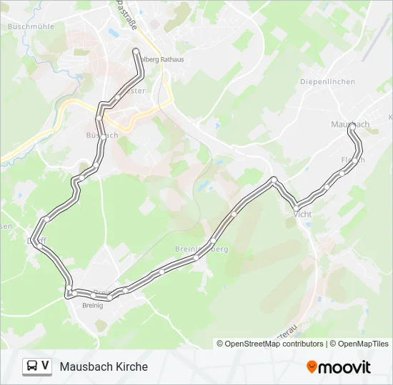 V Bus Line Map