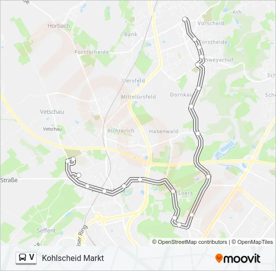 V Bus Line Map