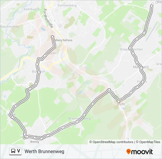 V Bus Line Map