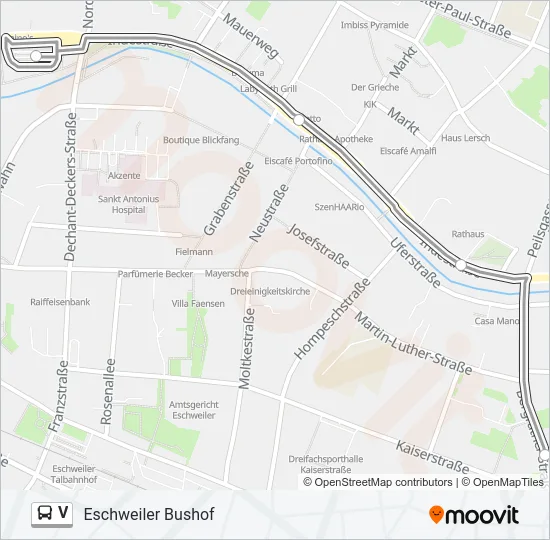 V Bus Line Map