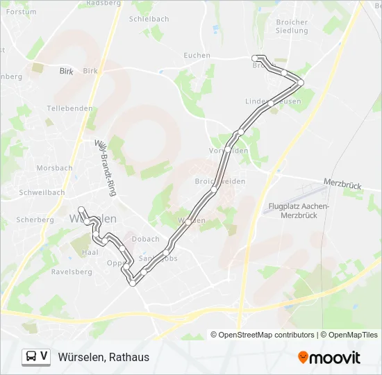 V Bus Line Map