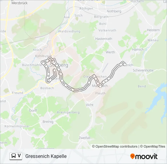 V Bus Line Map