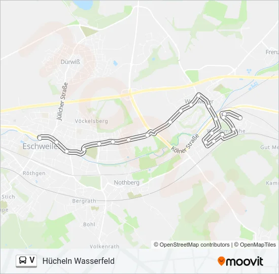 V Bus Line Map