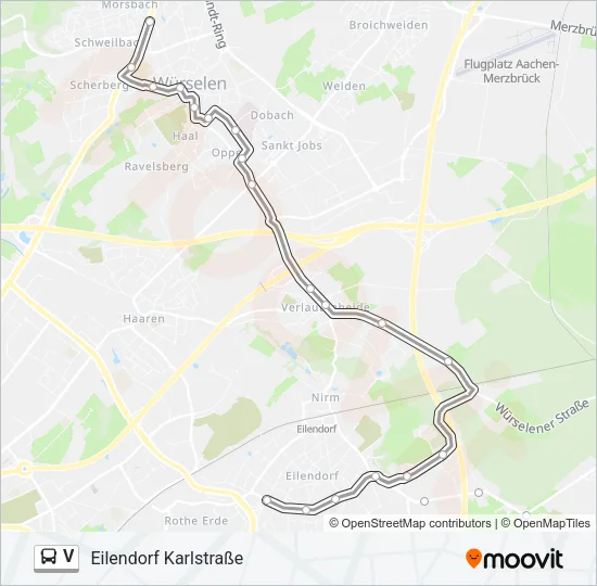 V Bus Line Map