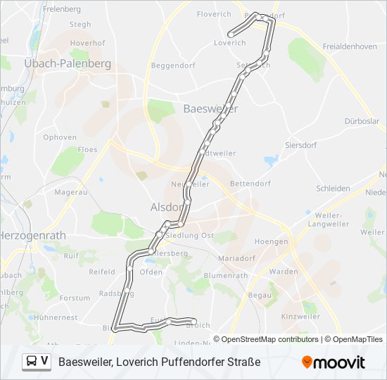 V bus Line Map