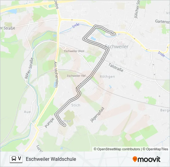 V Bus Line Map