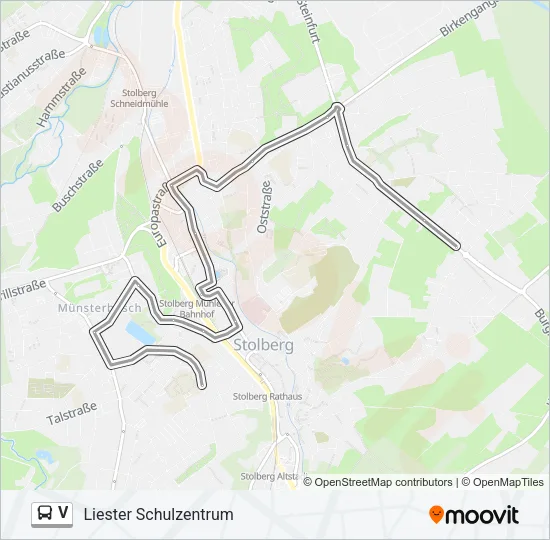 V Bus Line Map