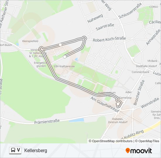 V bus Line Map