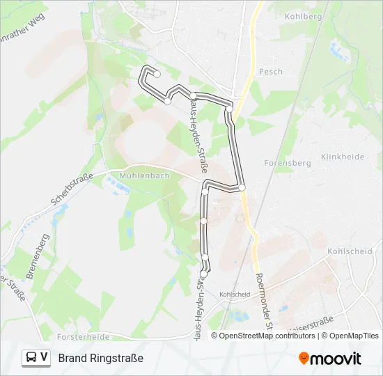 V Bus Line Map