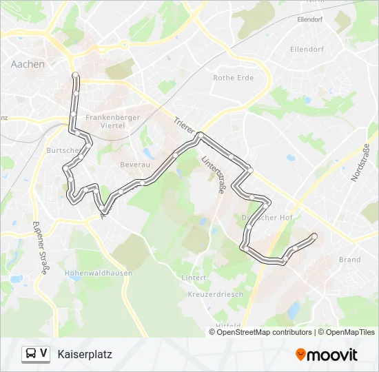V Bus Line Map