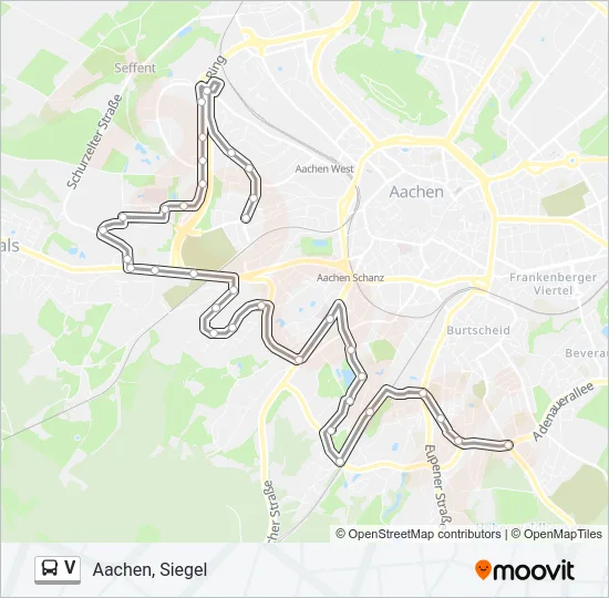 V Bus Line Map