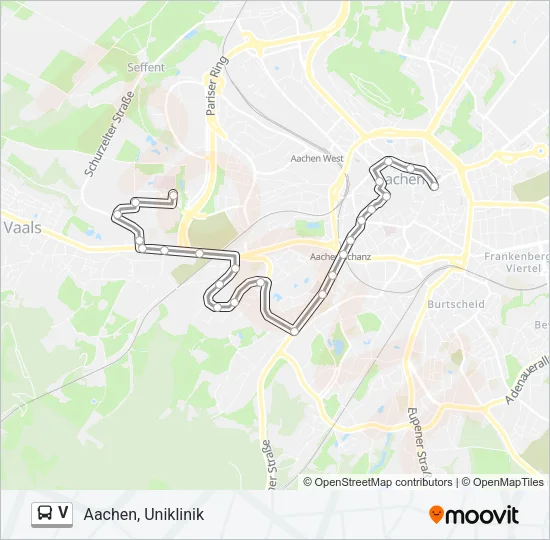 V Bus Line Map