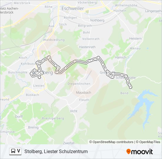 V bus Line Map