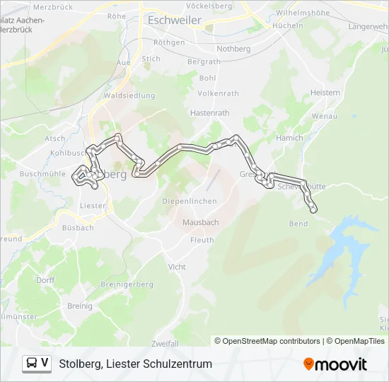V Bus Line Map
