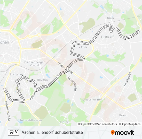 V Bus Line Map