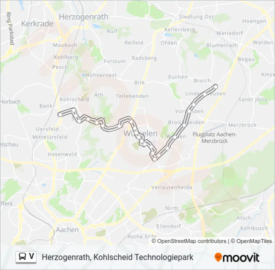 V Bus Line Map