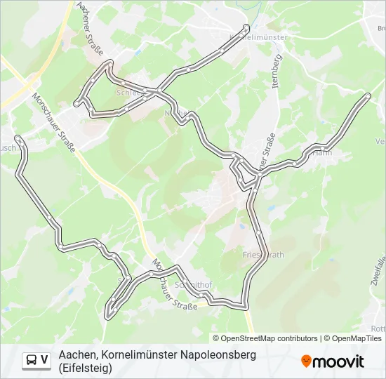 V Bus Line Map