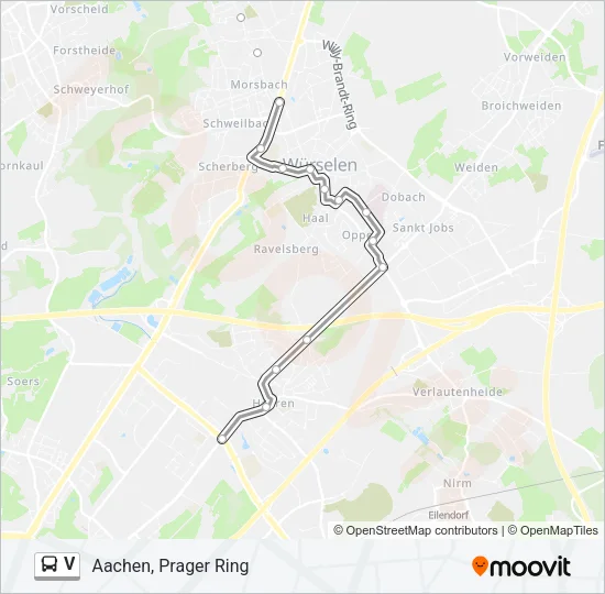 V Bus Line Map