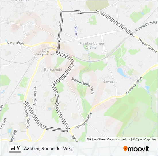 V Bus Line Map
