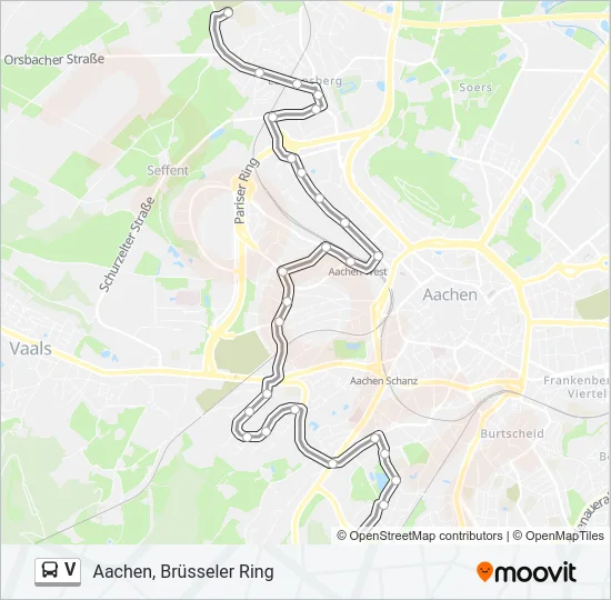 V Bus Line Map