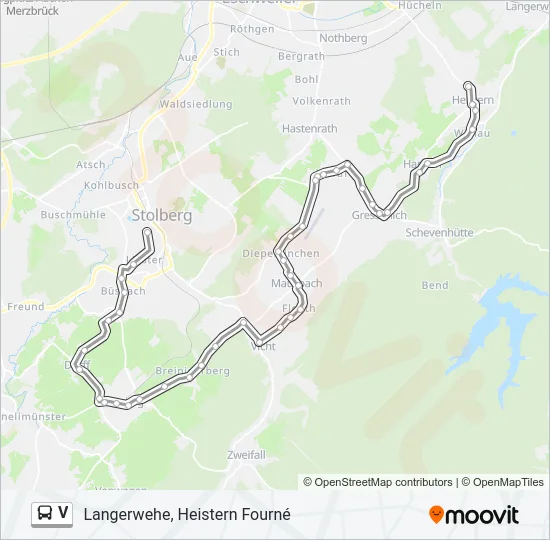V Bus Line Map
