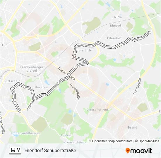 V Bus Line Map
