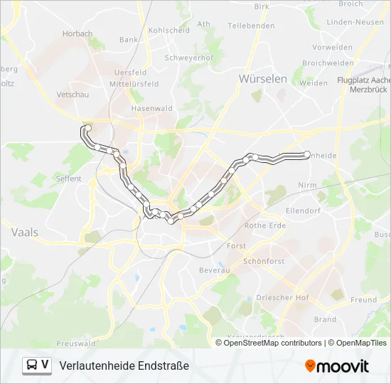 V Bus Line Map