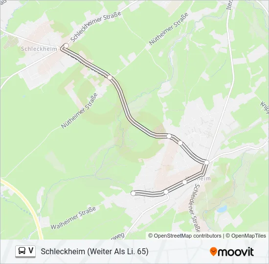 V Bus Line Map