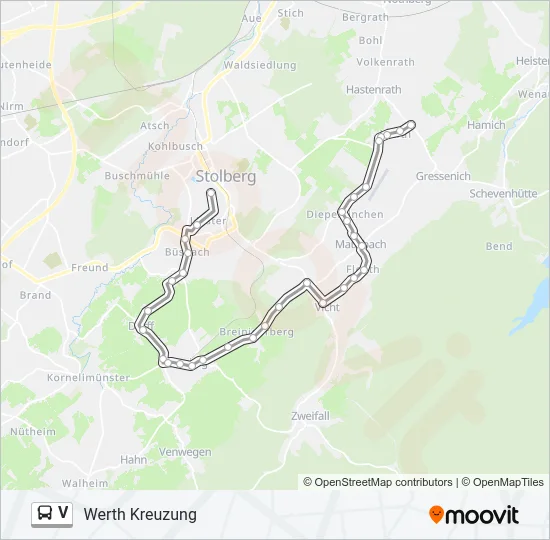 V Bus Line Map