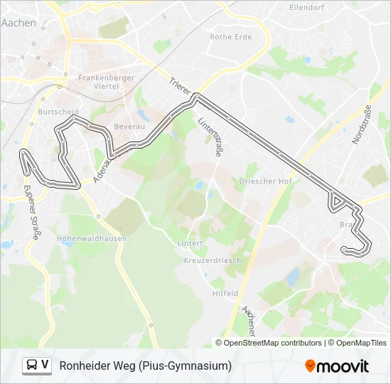 V Bus Line Map
