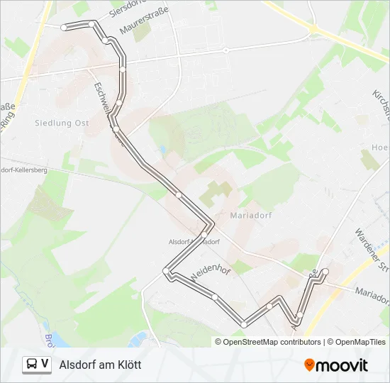 V Bus Line Map