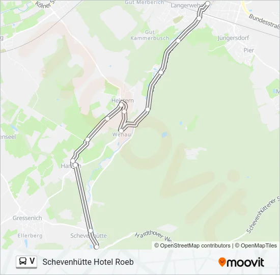 V Bus Line Map