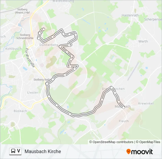V Bus Line Map