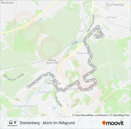 V Bus Line Map