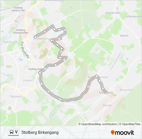 V Bus Line Map