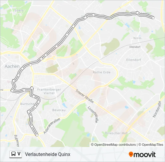 V Bus Line Map