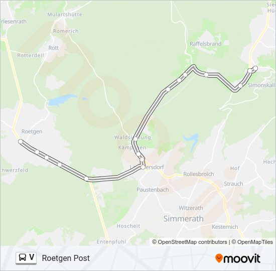 V bus Line Map