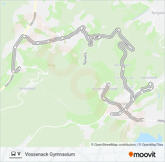 V Bus Line Map